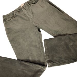 Ann Mashburn Olive Green Cord Velvet Jeans Pants 30 Waist